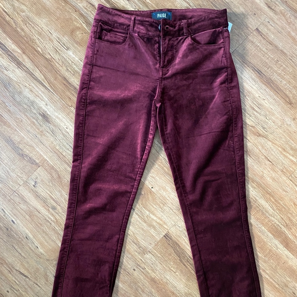 Velvet Burgundy Paige Pants